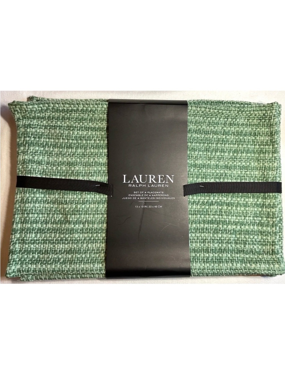 NWT Ralph Lauren Green Woven Placemats - Set of 4